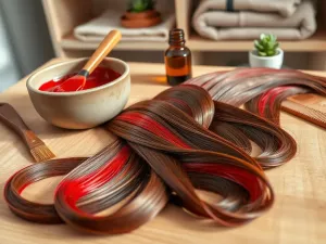 Czerwone pasemka na brązowych włosach: jak je zrobić i pielęgnować?