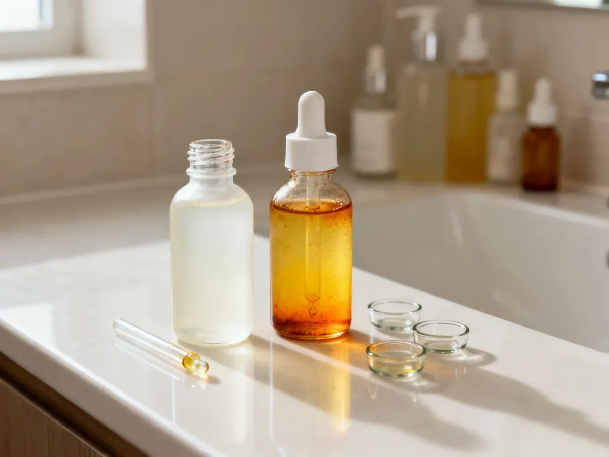 Porównanie świeżego i utlenionego serum z witaminą C